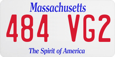 MA license plate 484VG2
