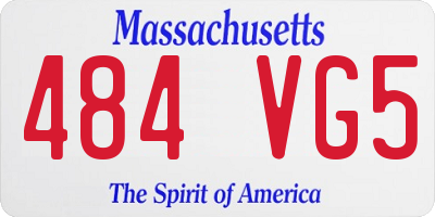 MA license plate 484VG5