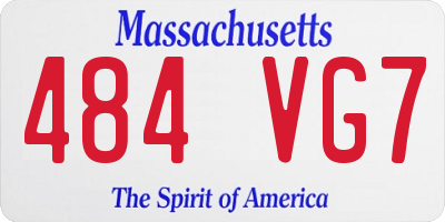 MA license plate 484VG7
