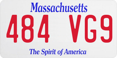 MA license plate 484VG9
