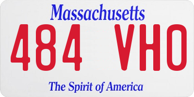 MA license plate 484VH0