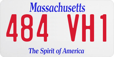 MA license plate 484VH1