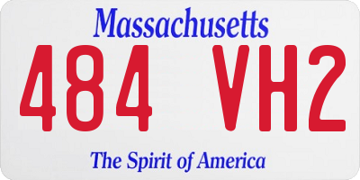 MA license plate 484VH2