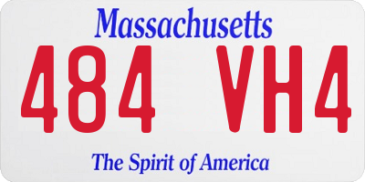 MA license plate 484VH4