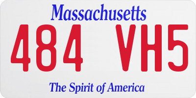 MA license plate 484VH5