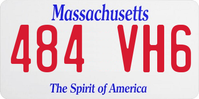 MA license plate 484VH6