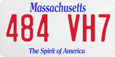 MA license plate 484VH7