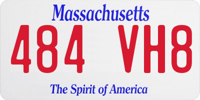 MA license plate 484VH8