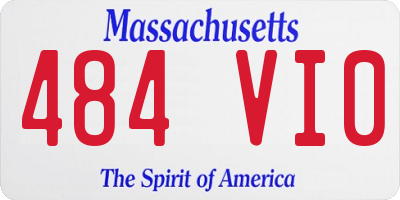MA license plate 484VI0
