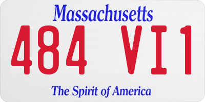 MA license plate 484VI1
