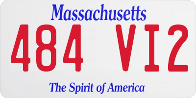 MA license plate 484VI2