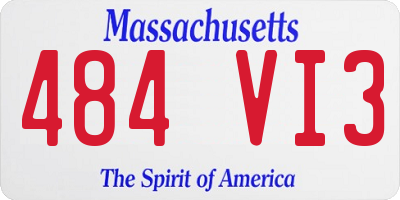 MA license plate 484VI3