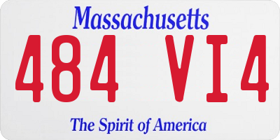 MA license plate 484VI4