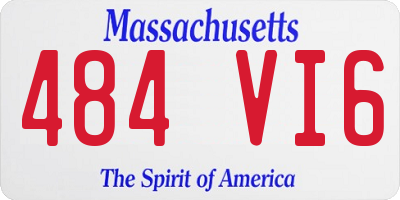 MA license plate 484VI6