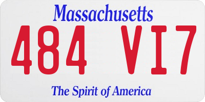MA license plate 484VI7