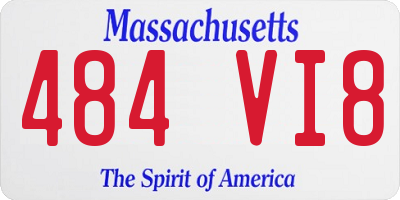 MA license plate 484VI8