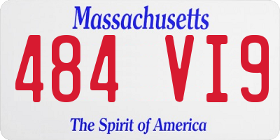 MA license plate 484VI9