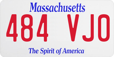 MA license plate 484VJ0