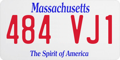 MA license plate 484VJ1