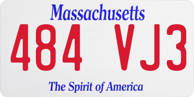 MA license plate 484VJ3