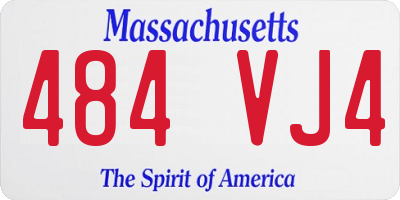MA license plate 484VJ4