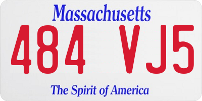 MA license plate 484VJ5