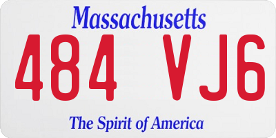 MA license plate 484VJ6