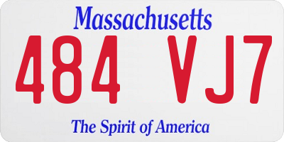 MA license plate 484VJ7