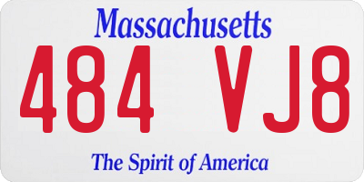 MA license plate 484VJ8