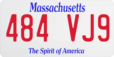 MA license plate 484VJ9