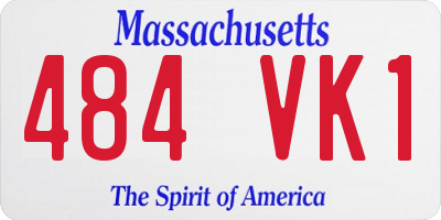 MA license plate 484VK1