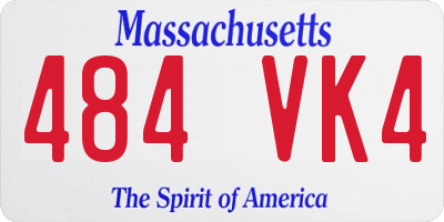MA license plate 484VK4