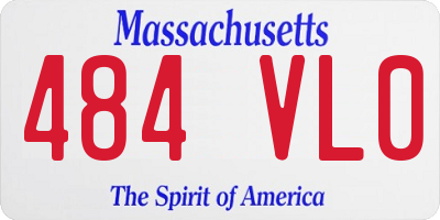 MA license plate 484VL0