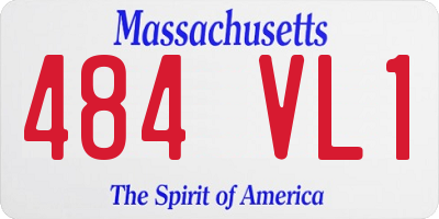 MA license plate 484VL1