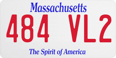 MA license plate 484VL2