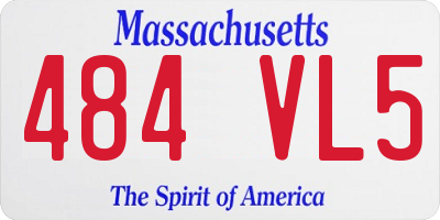 MA license plate 484VL5