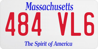 MA license plate 484VL6