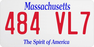 MA license plate 484VL7