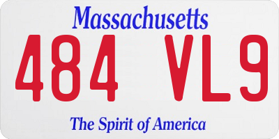 MA license plate 484VL9