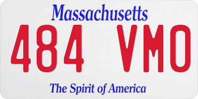 MA license plate 484VM0