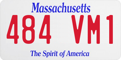 MA license plate 484VM1