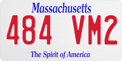 MA license plate 484VM2