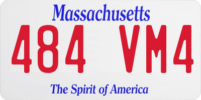 MA license plate 484VM4