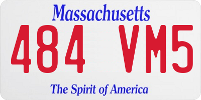 MA license plate 484VM5