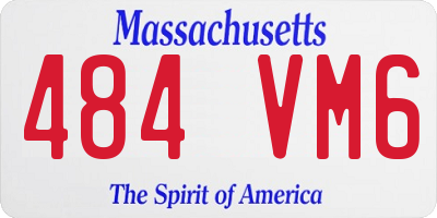 MA license plate 484VM6