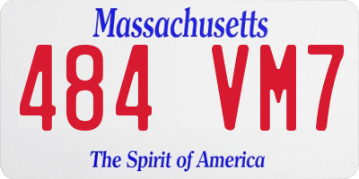 MA license plate 484VM7