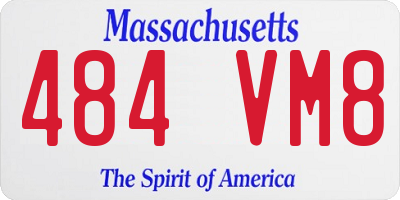MA license plate 484VM8