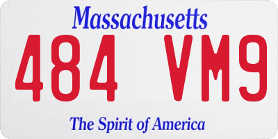 MA license plate 484VM9