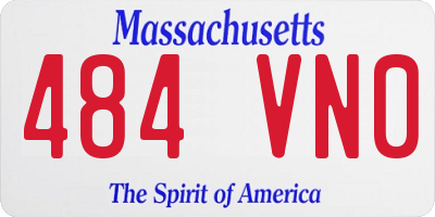 MA license plate 484VN0