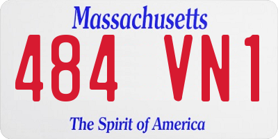 MA license plate 484VN1